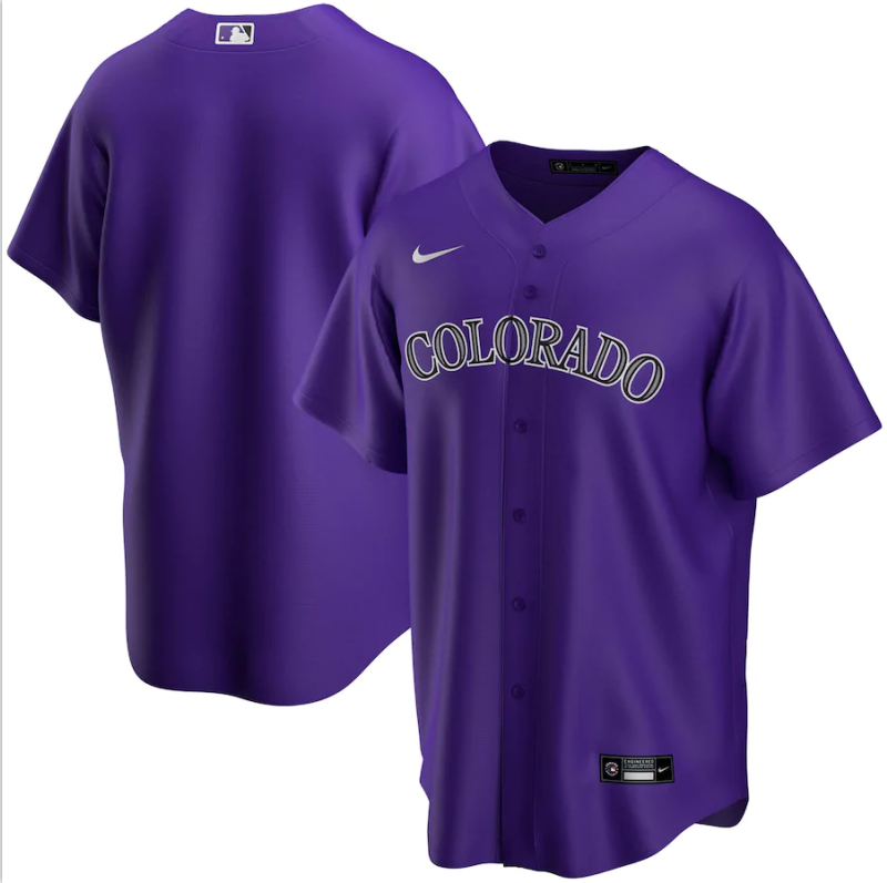Men's Colorado Rockies Purple Base Stitched Jersey Men's Colorado Rockies Purple Base Stitched Jersey
